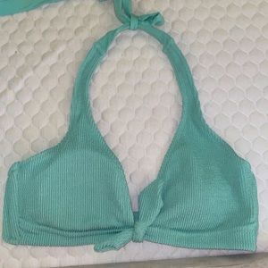 mint green bikini top